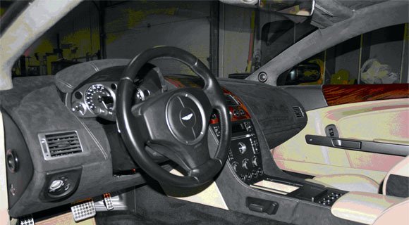 Перетяжка торпедо кожей - работа 8