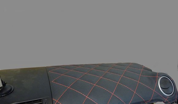 Перетяжка торпедо кожей - работа 40